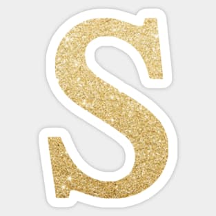 The Letter S Gold Metallic Sticker